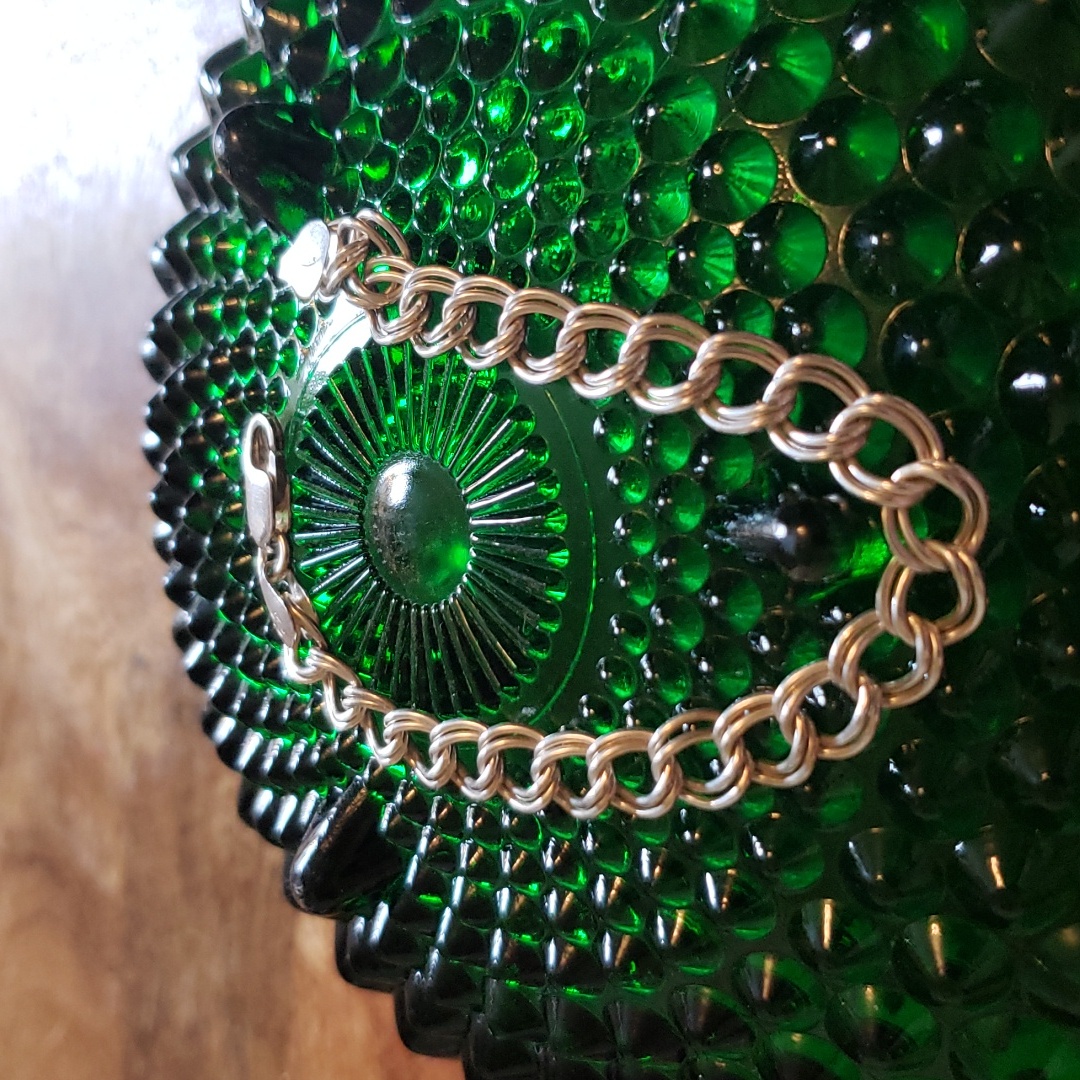 Double Link Sterling Silver Italian Made Bracelet